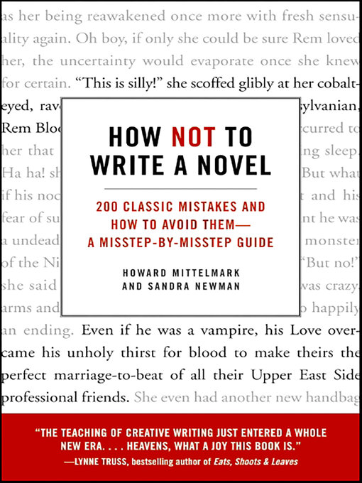 Title details for How Not to Write a Novel by Howard Mittelmark - Wait list